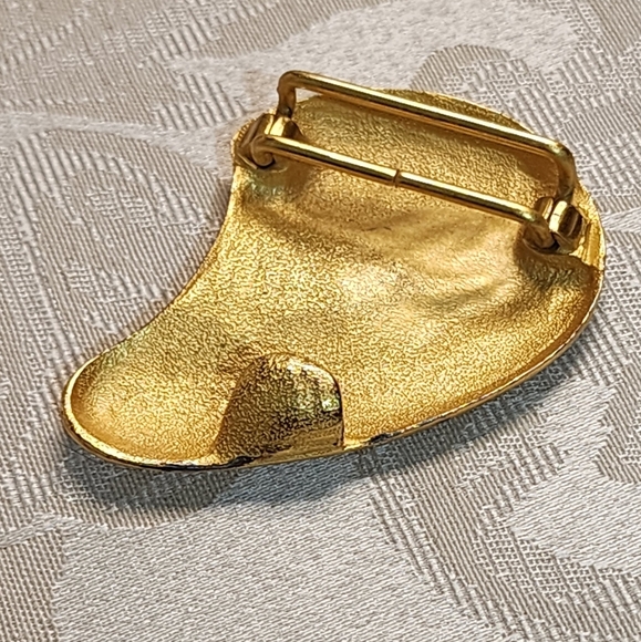 Vintage 80s Luxurious Gold Plated Belt Buckle